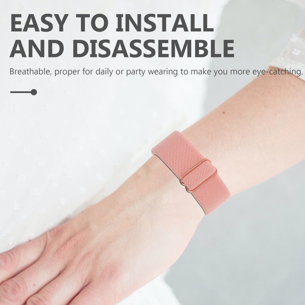 3Pcs Reusable Nylon Watchband Adjustable Strap for Smartwatch Assorted Colors