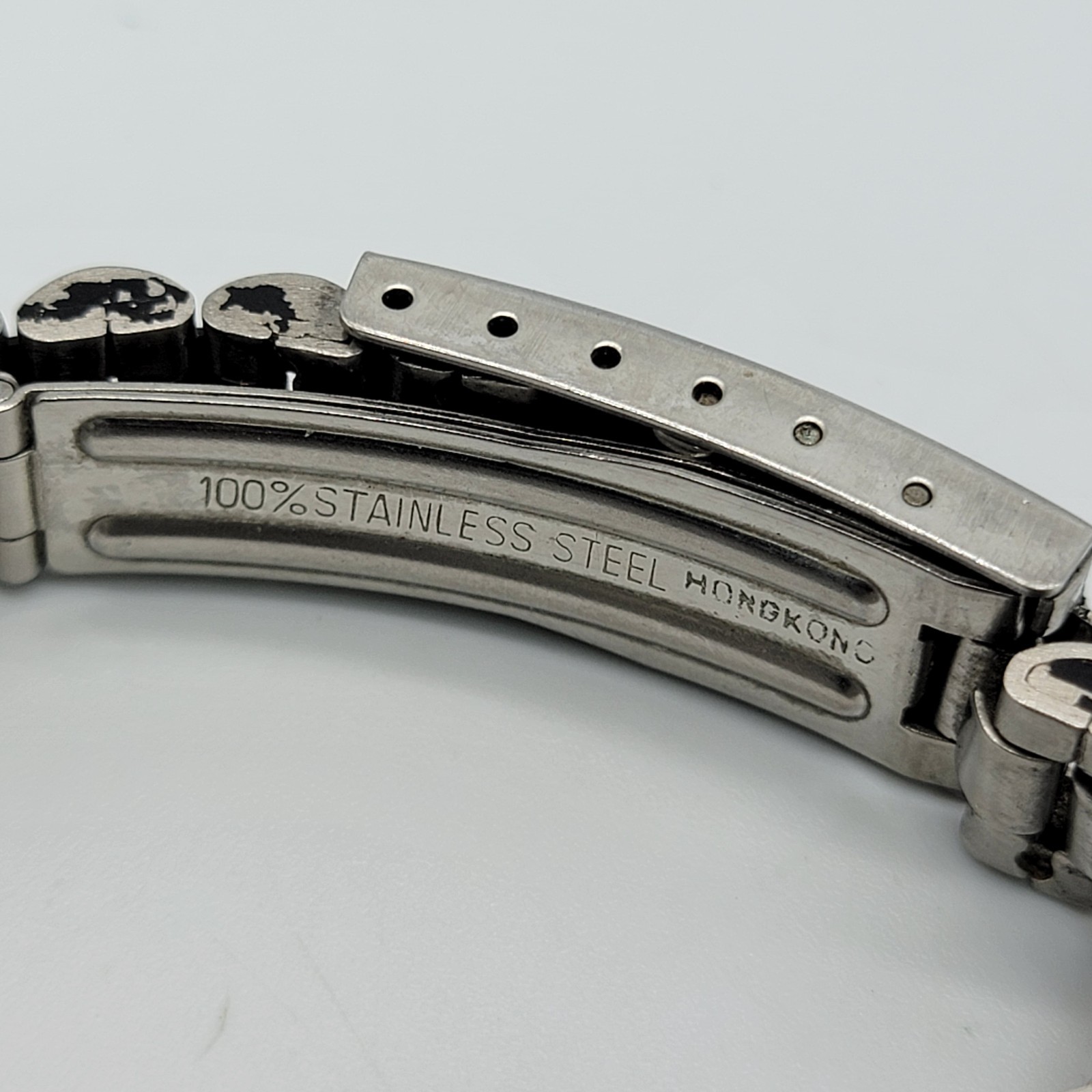 VTG Armitron Women Watch 23mm Day Date Indicator Black Stainless Steel , Runs *