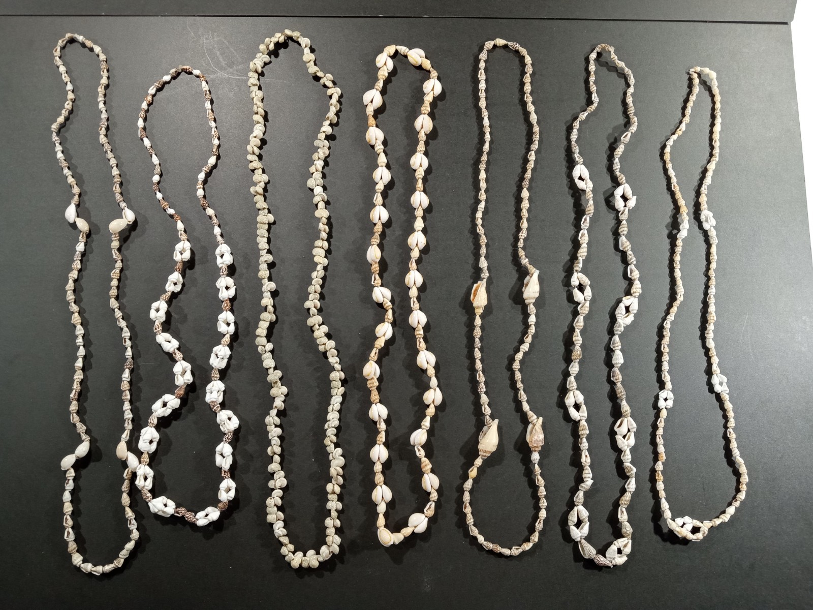 Lot Of 14 Seashell Necklaces 30-34in Long Mixed Earthy Tones Beach Vacation Vibe
