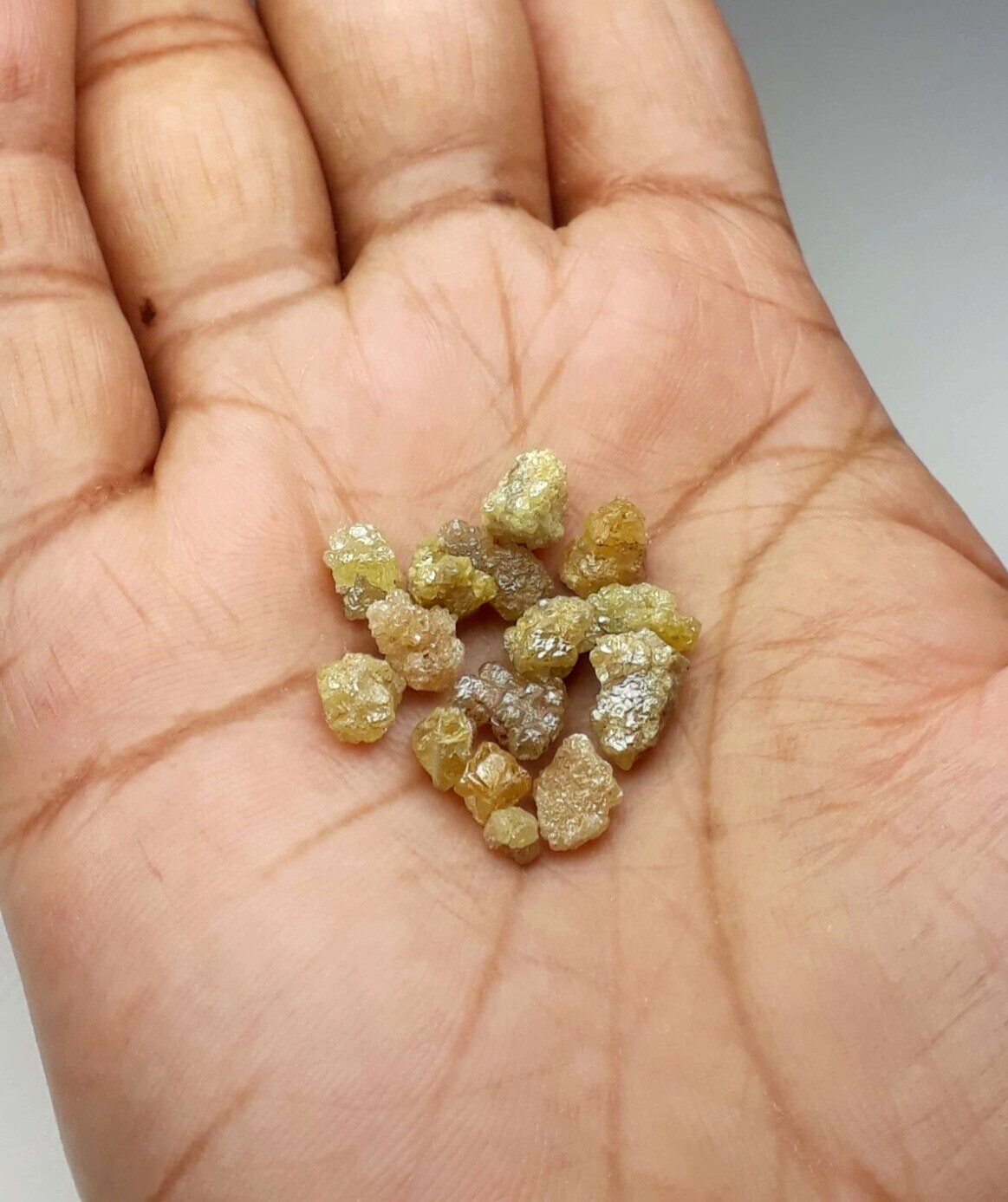 13.21 Ct, 15 Pcs Natural Orange Rough Diamonds,Uncut Diamond Lot,Raw Rough Stone