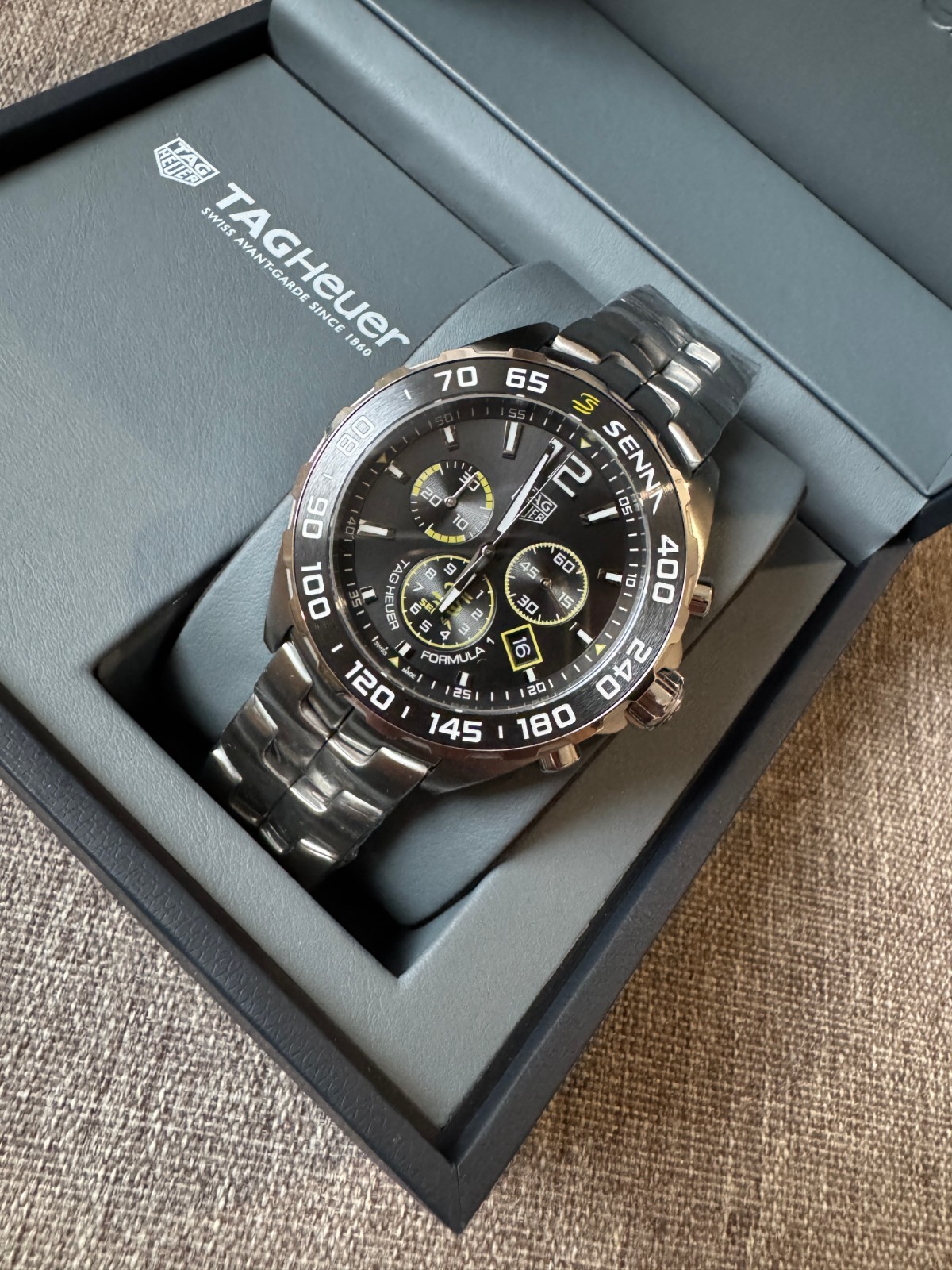 TAG HEUER Formula 1 Ayrton Senna Chronograph Quartz Men’s CAZ101AF