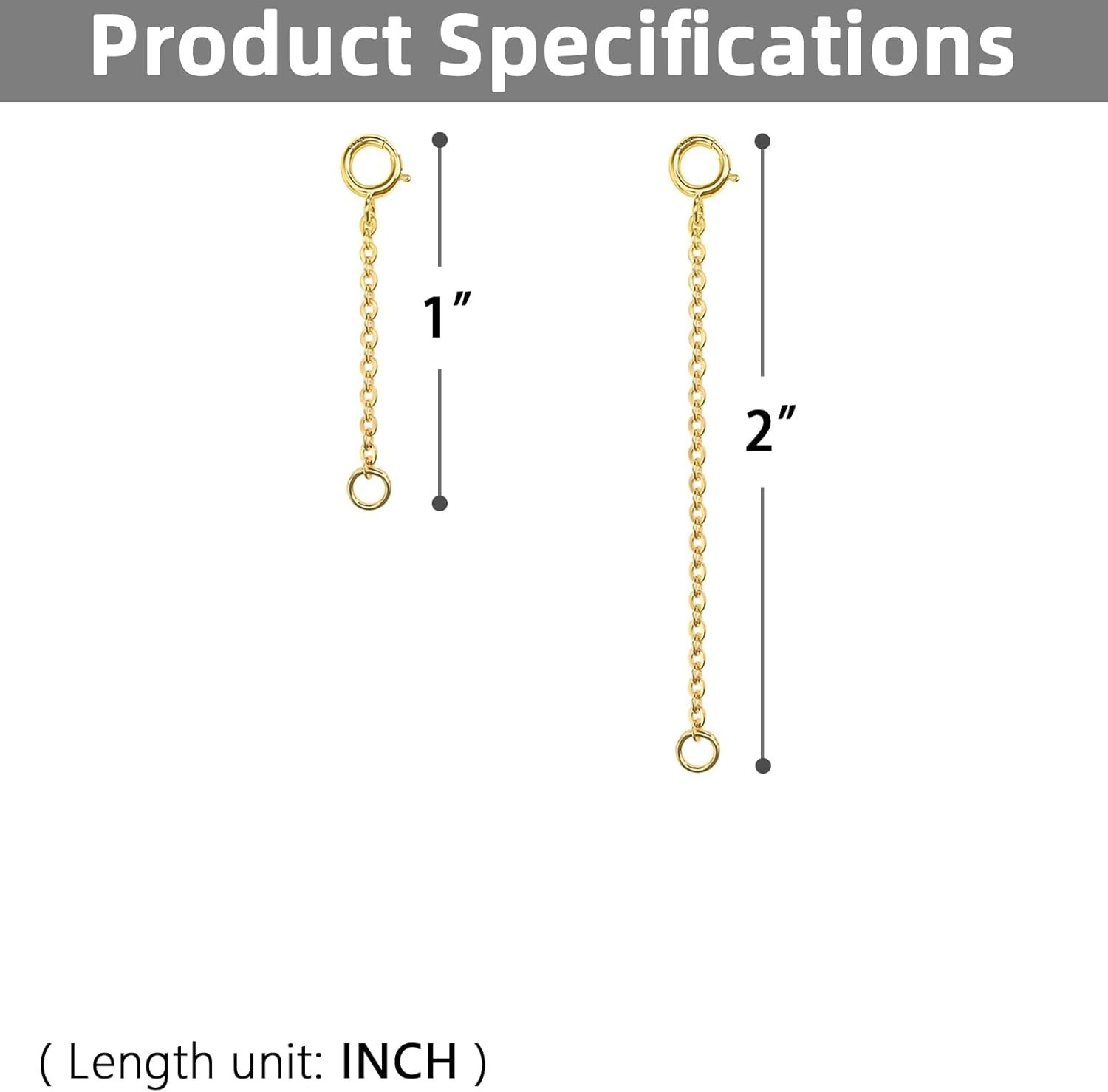 Hypoallergenic Gold Bracelet Extender – Jewelry Extension Set for Every Occasion