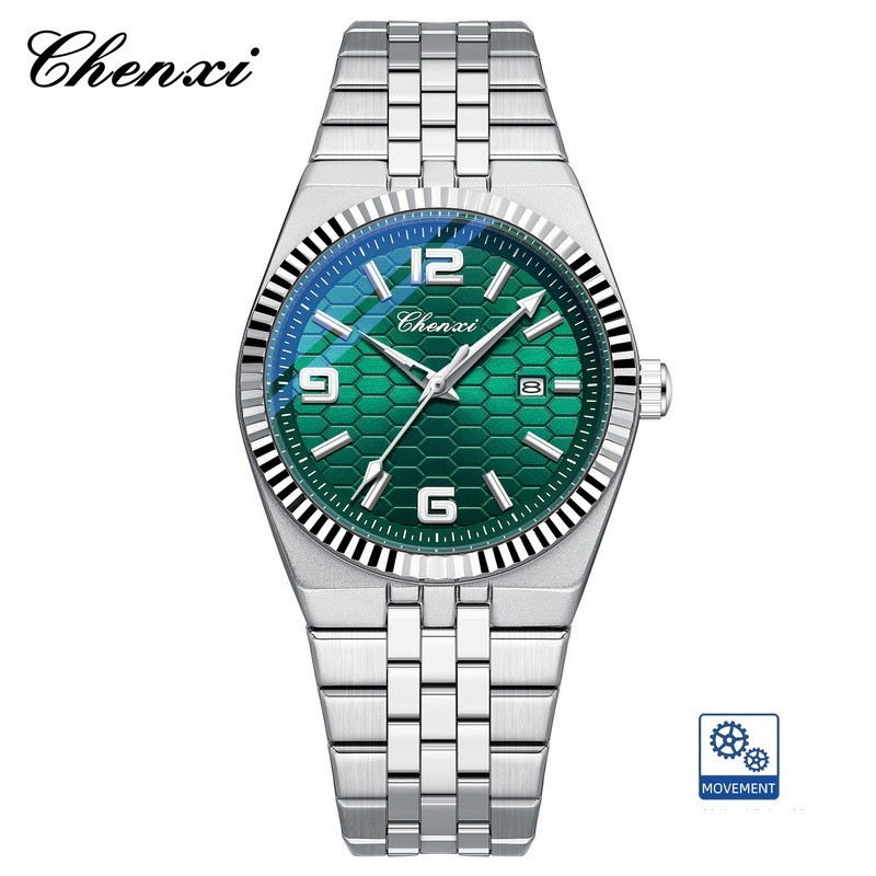 CHENXI Men’s Gold Luminous Calendar Casual Business Automatic Mechanical Watch