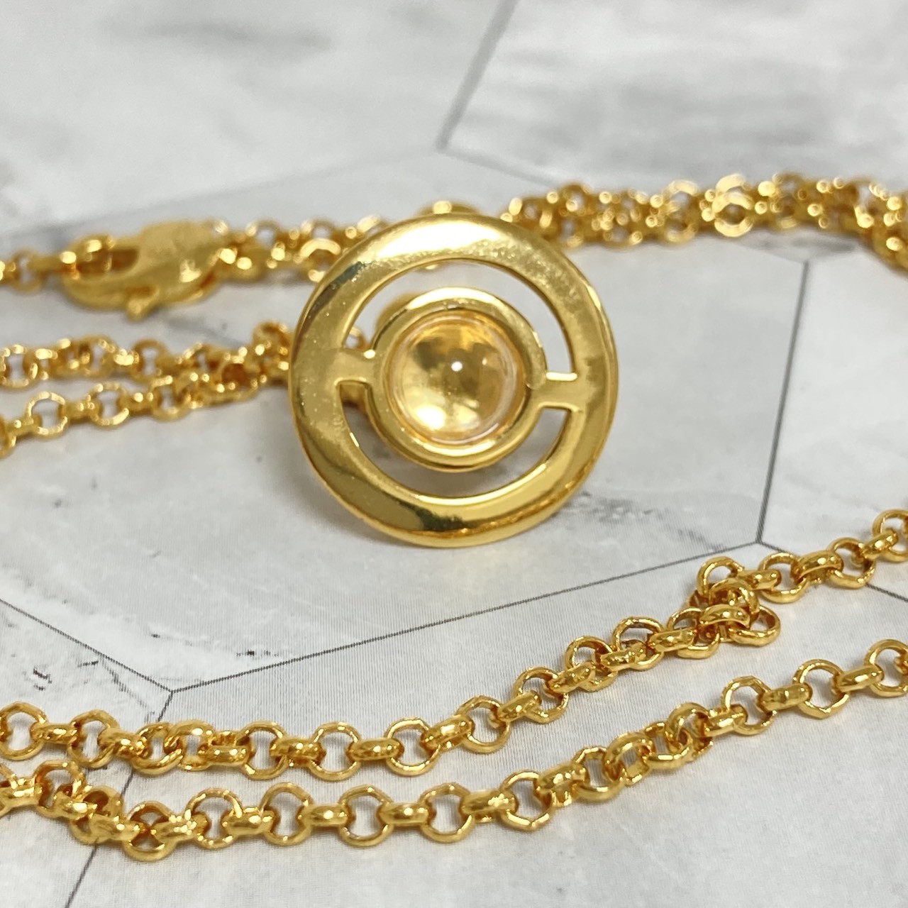 Vivienne Westwood Necklace Petit Orb Gold Clear Multi TOP 1.5 cm x 1.6 cm NO BOX