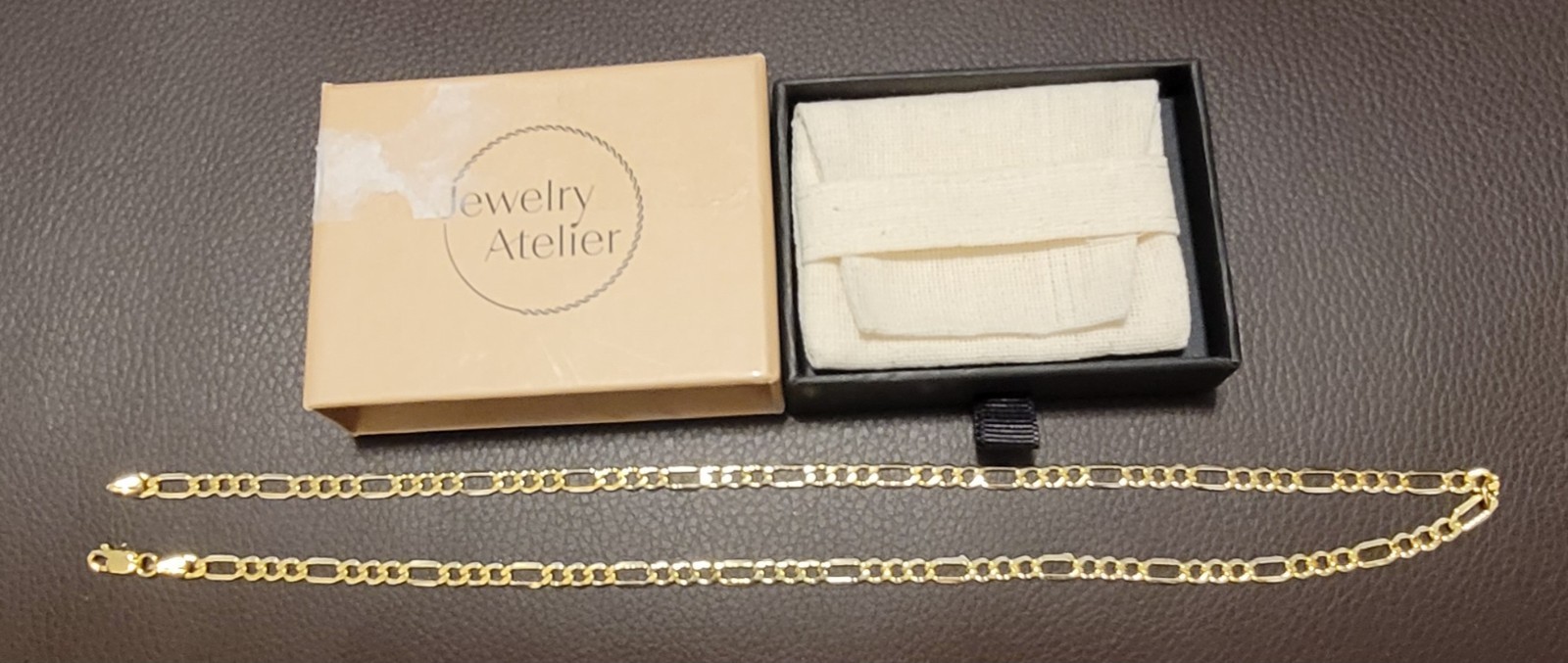 Jewelry Atelier Gold Chain Necklace -14K Solid Yellow Gold Filled 20″ L 4.7 mm W