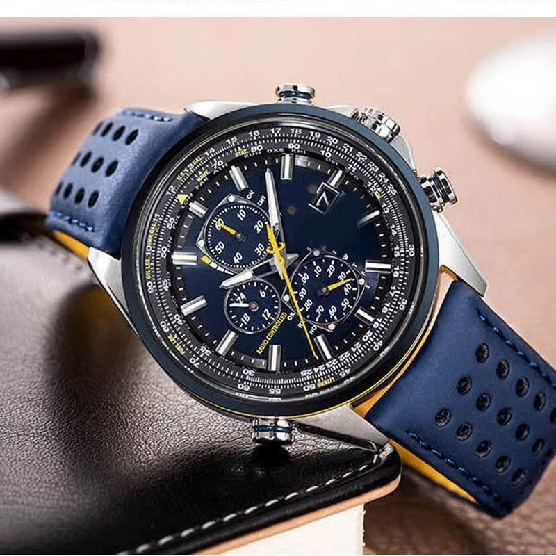 Blue Angels Watch for Men, Pilot Military Aviation Watch, Stainless Steel Bracel