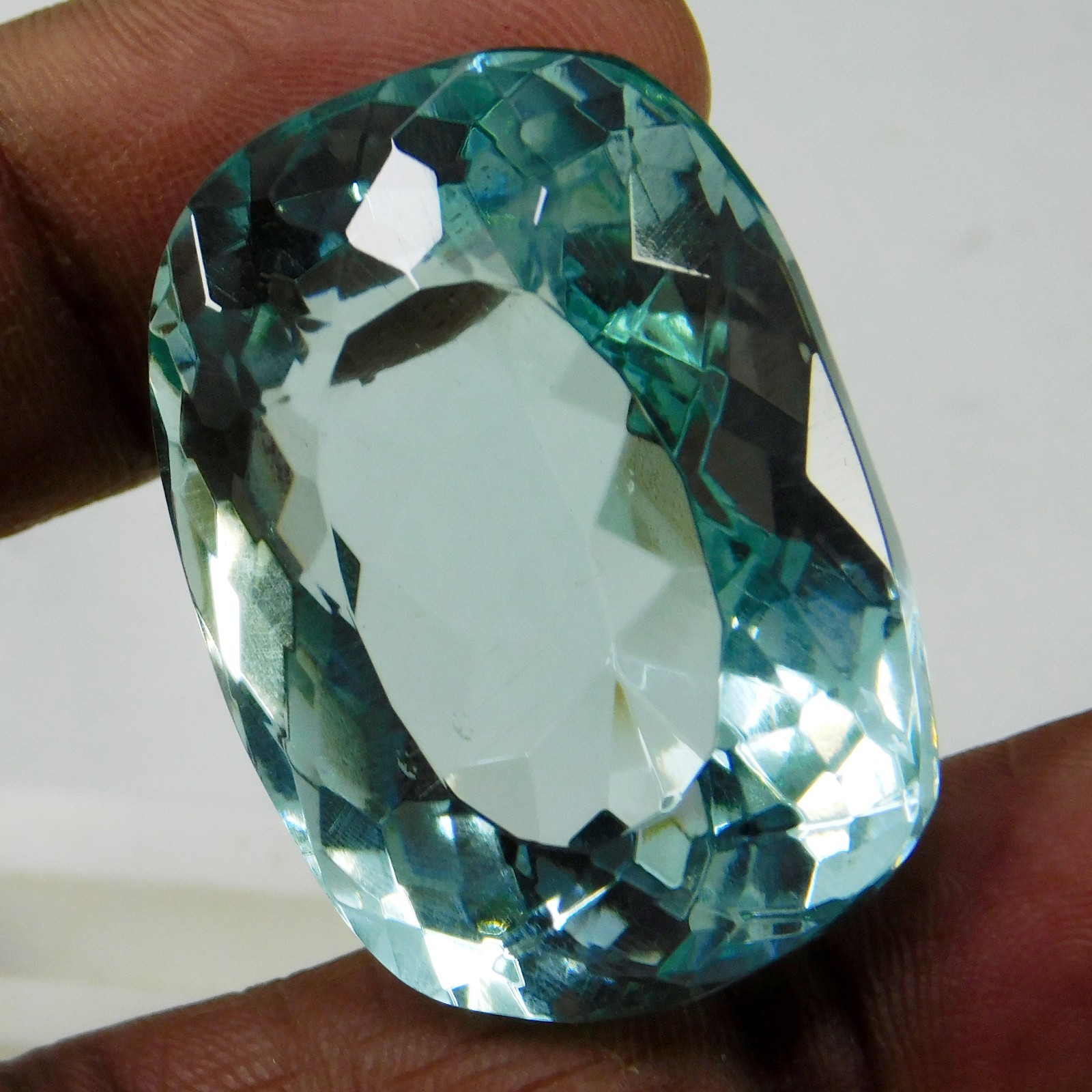 112.50 Ct Natural Brazilian Blue Aquamarine Cushion Cut Certified Loose Gemstone
