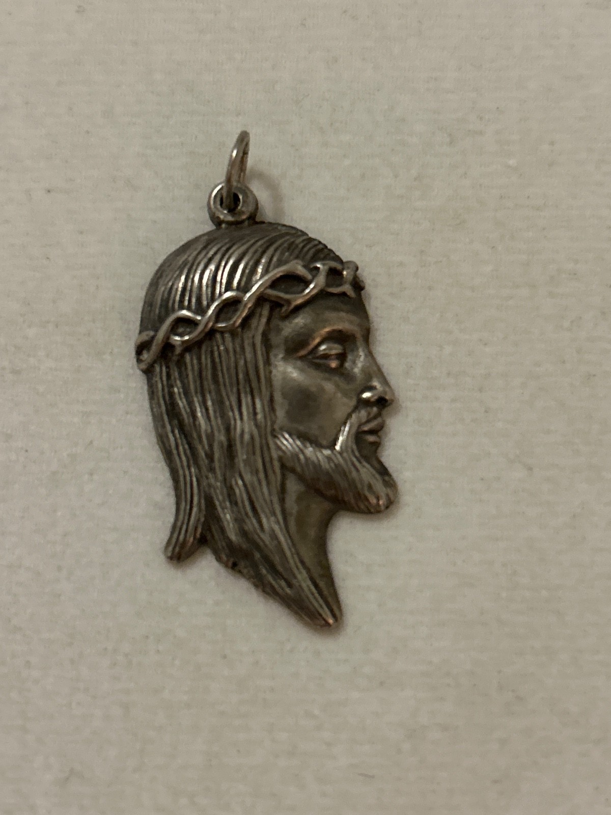 Vintage Jesus Christ Crown of Thorns Pendant signed Italy