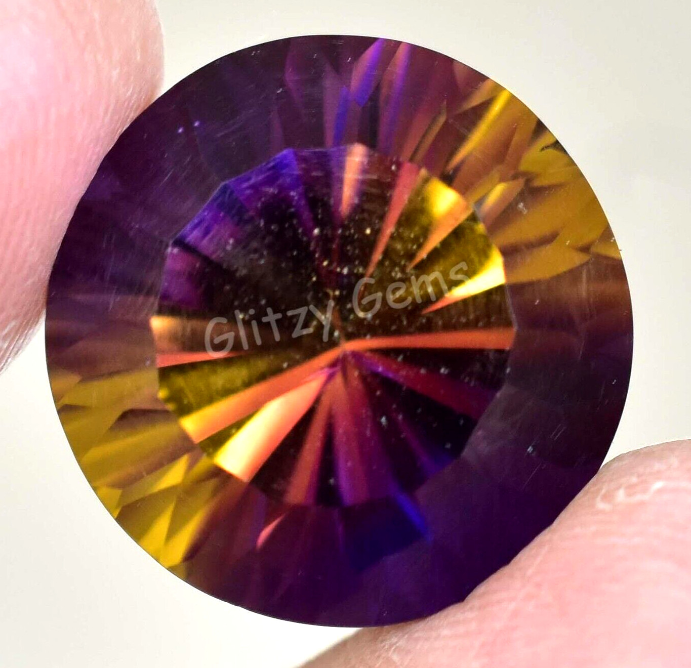 Natural Flawless Bi-Color Ametrine 21.95 Ct Certified Gemstone From Bolivia