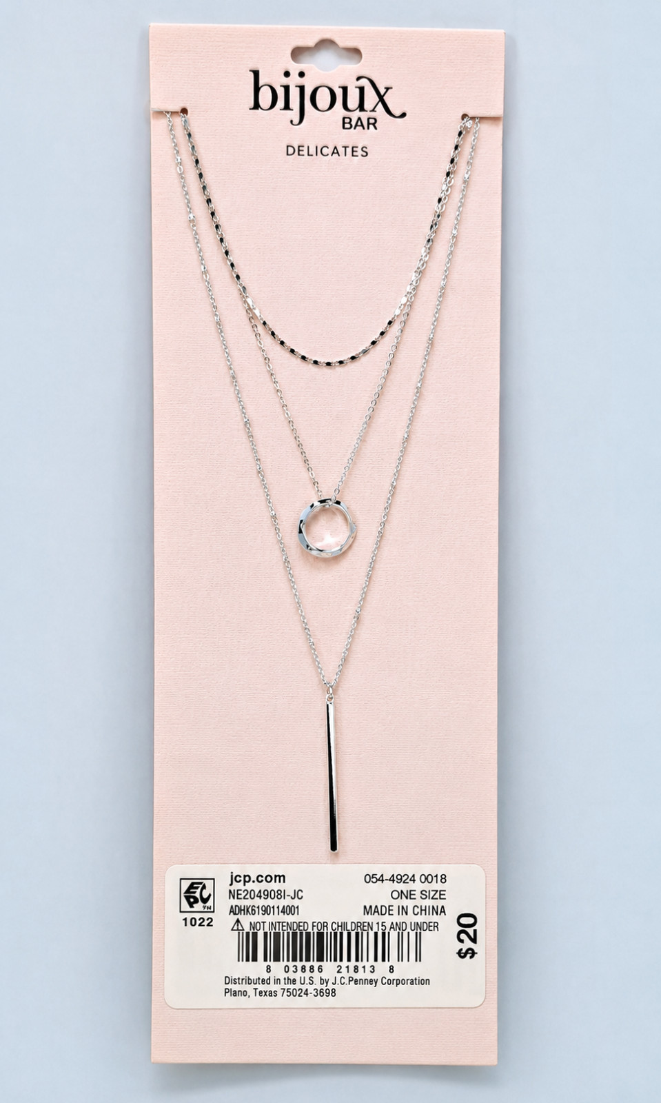 Bijoux Bar Delicates Layered Silver-tone Necklace And Earrings Bundle