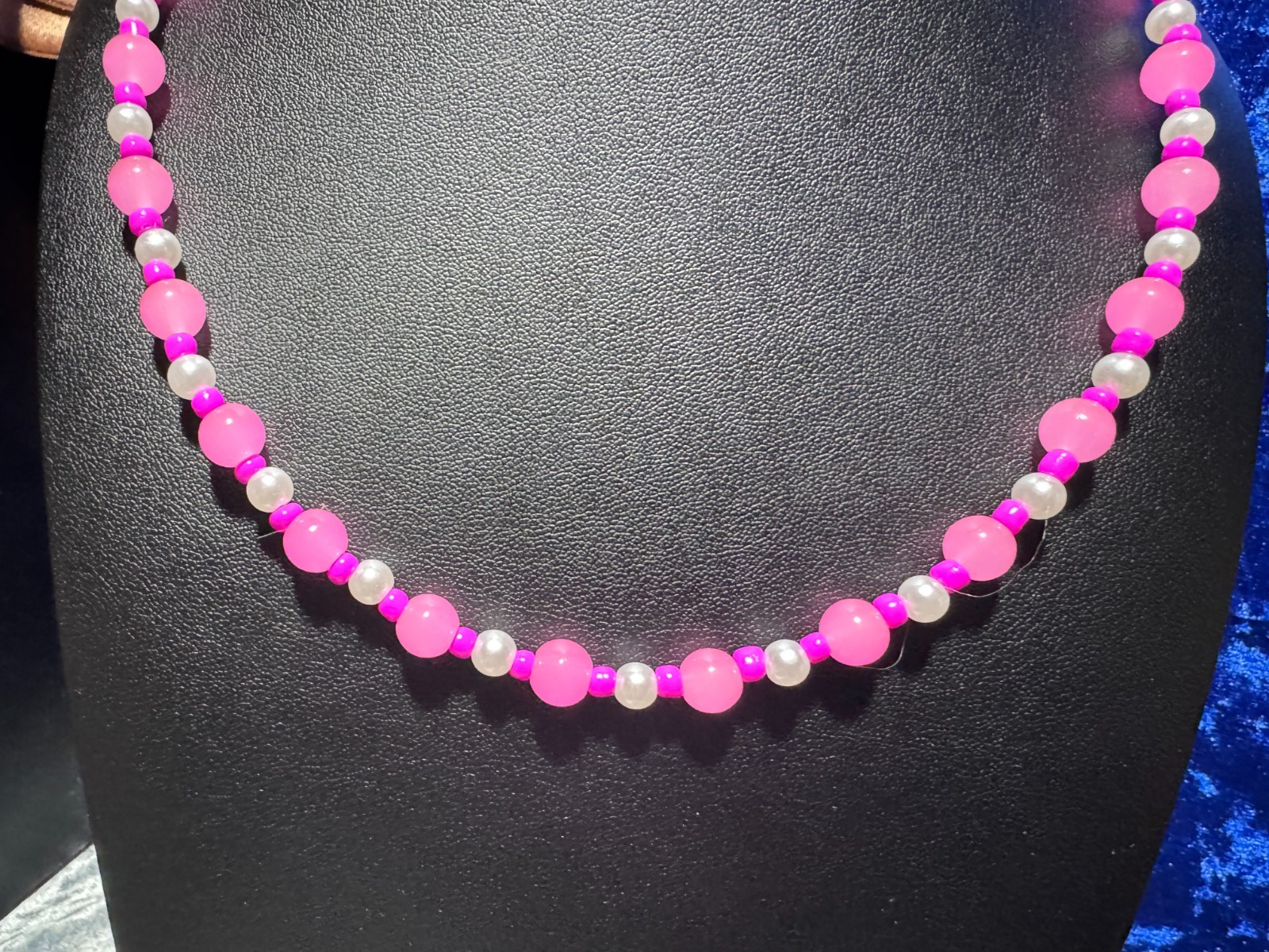 Glass High Quality Necklaces Green Yellow Purple Red Blue Orange Pink 8mm 20″+