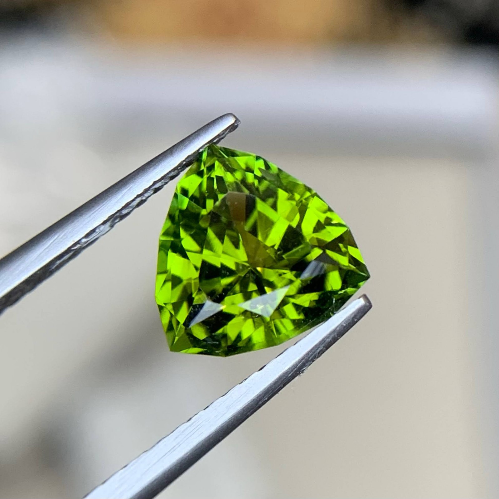 Natural Afghan Tourmaline 1.88 Ct Trillion Cut Loose Gemstone 8x8x5mm