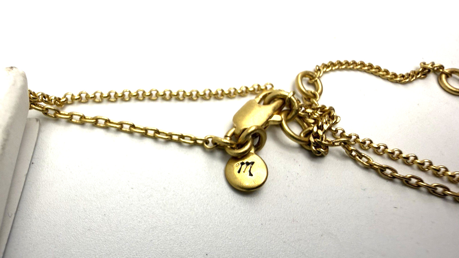 NWT MADEWELL Gold Tone Coin & Bar Pendant Necklaces ~ Wear together/separately