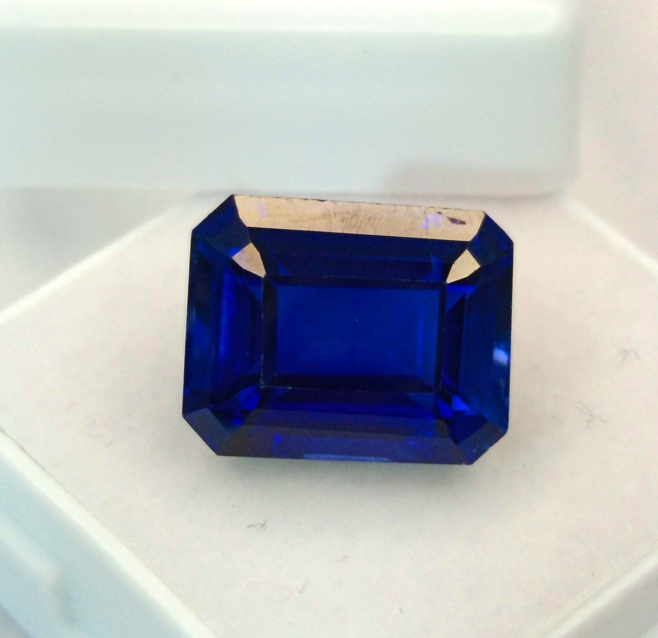 Blue Sapphire Emerald Cut 9-11 Ct Natural Certified Loose Gemstone RK294