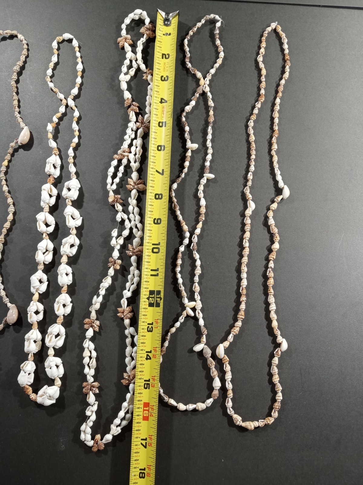 Lot Of 14 Seashell Necklaces 30-34in Long Mixed Earthy Tones Beach Vacation Vibe
