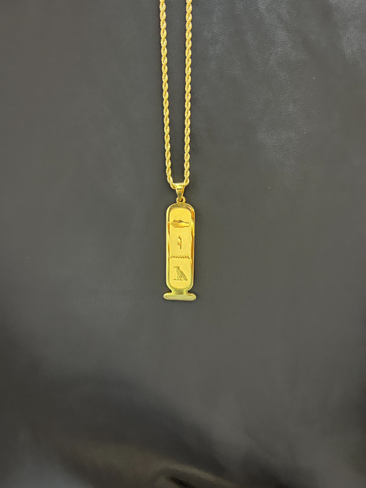 Write Your Name – Custom Egyptian Cartouche Necklace – Personalized Hieroglyphic