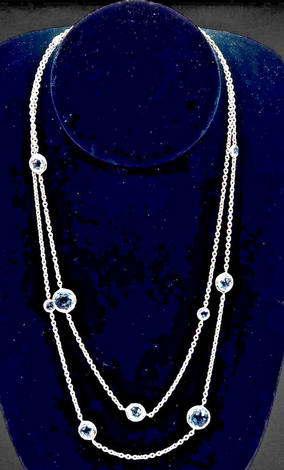 Ippolita Rock Candy 10 Stations Topaz Gemstones 38 Inch Necklace 925