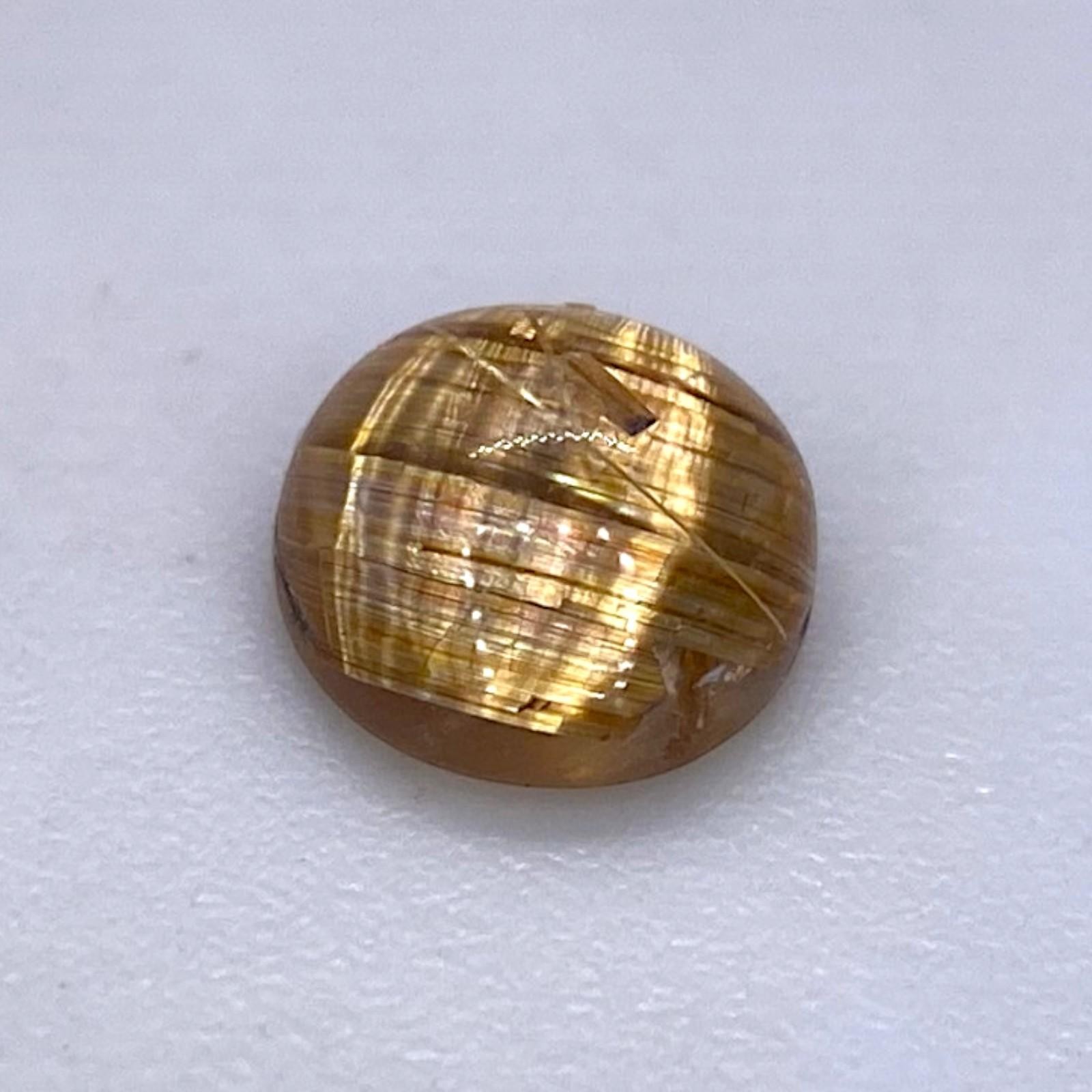 0.84 ct RUTILE CATS EYE – BRAZIL – Natural Rare Untreated Faceted – FREAKINGCAT