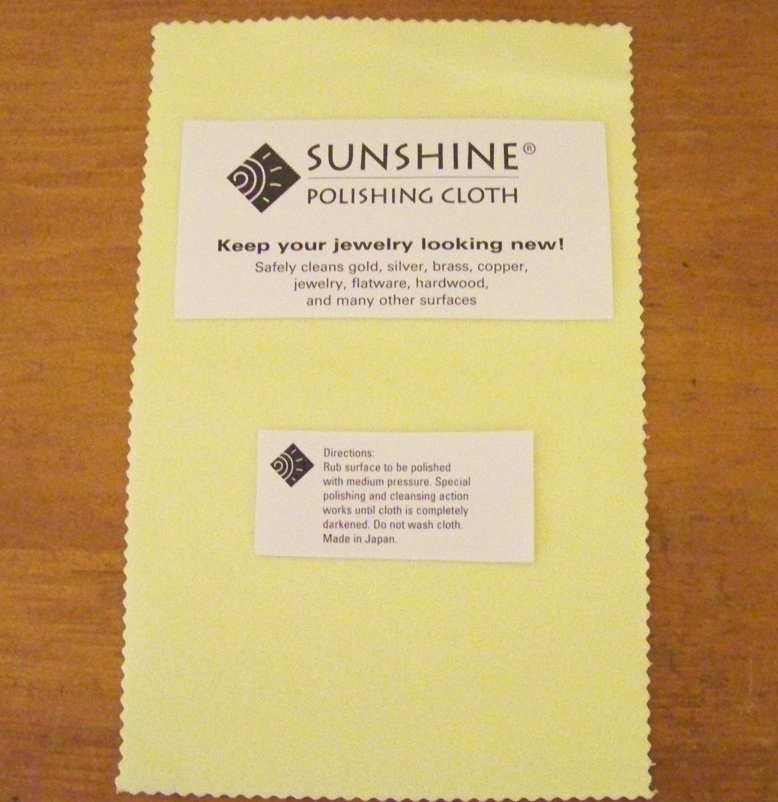 Sunshine polishing cloth for silver gold brass copper