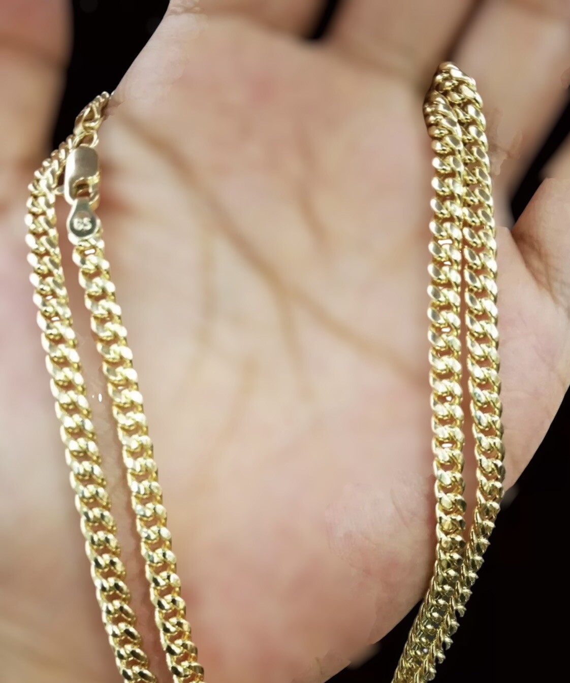 Real 10k Yellow Gold 5mm Royal Miami Cuban Chain Necklace 24” inc Lobster Lock