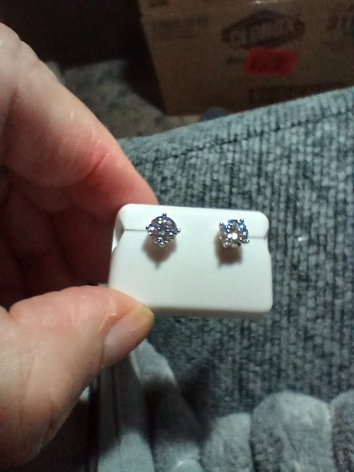 2.0 CTW Moissanite Sterling Silver EARRINGS..925.