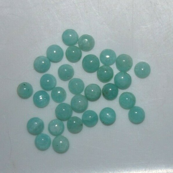 Amazonite 3mm, 4mm, 5mm, 6mm, 7mm, 8mm, 10mm Round Cabochon Loose Gemstone(s)