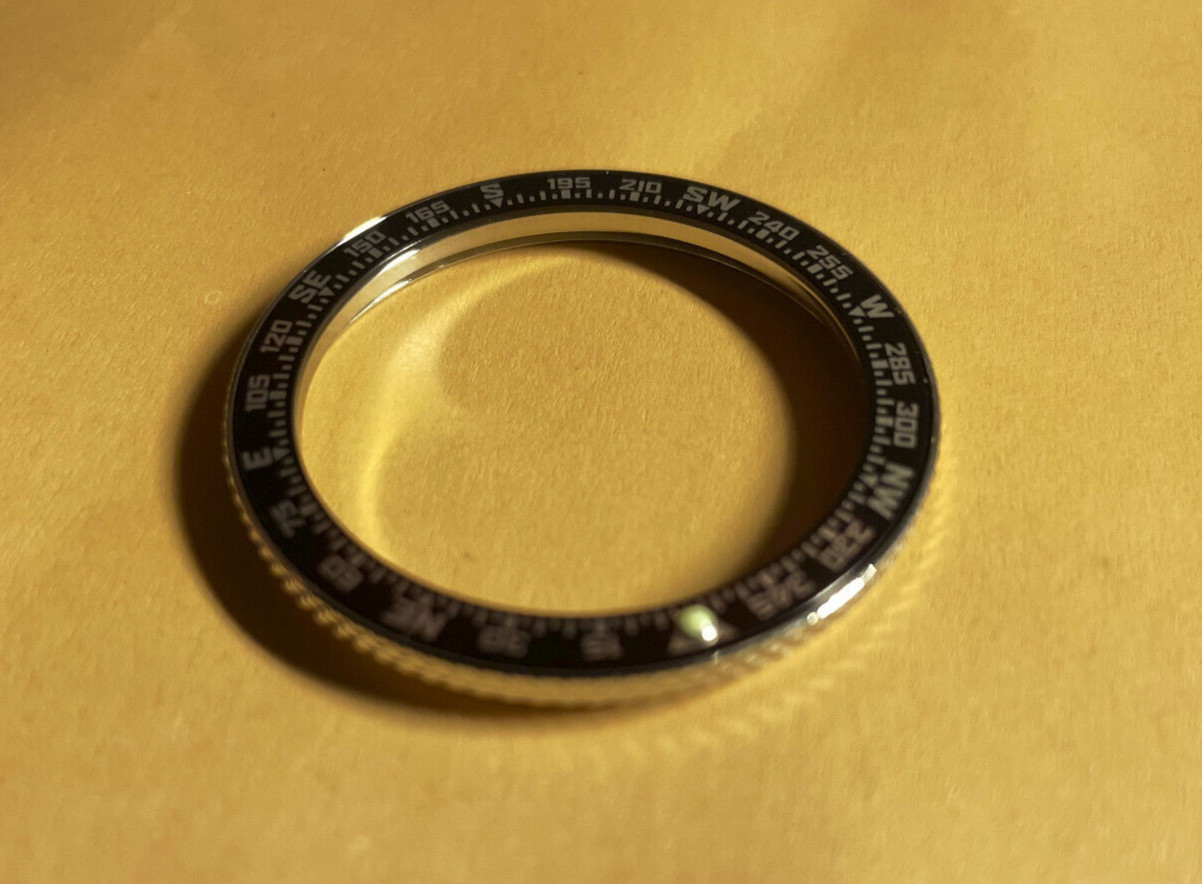 NEW COMPASS INSERT KNURLED Bezel for Vostok Amphibian Komandirskie Watch ENCBX