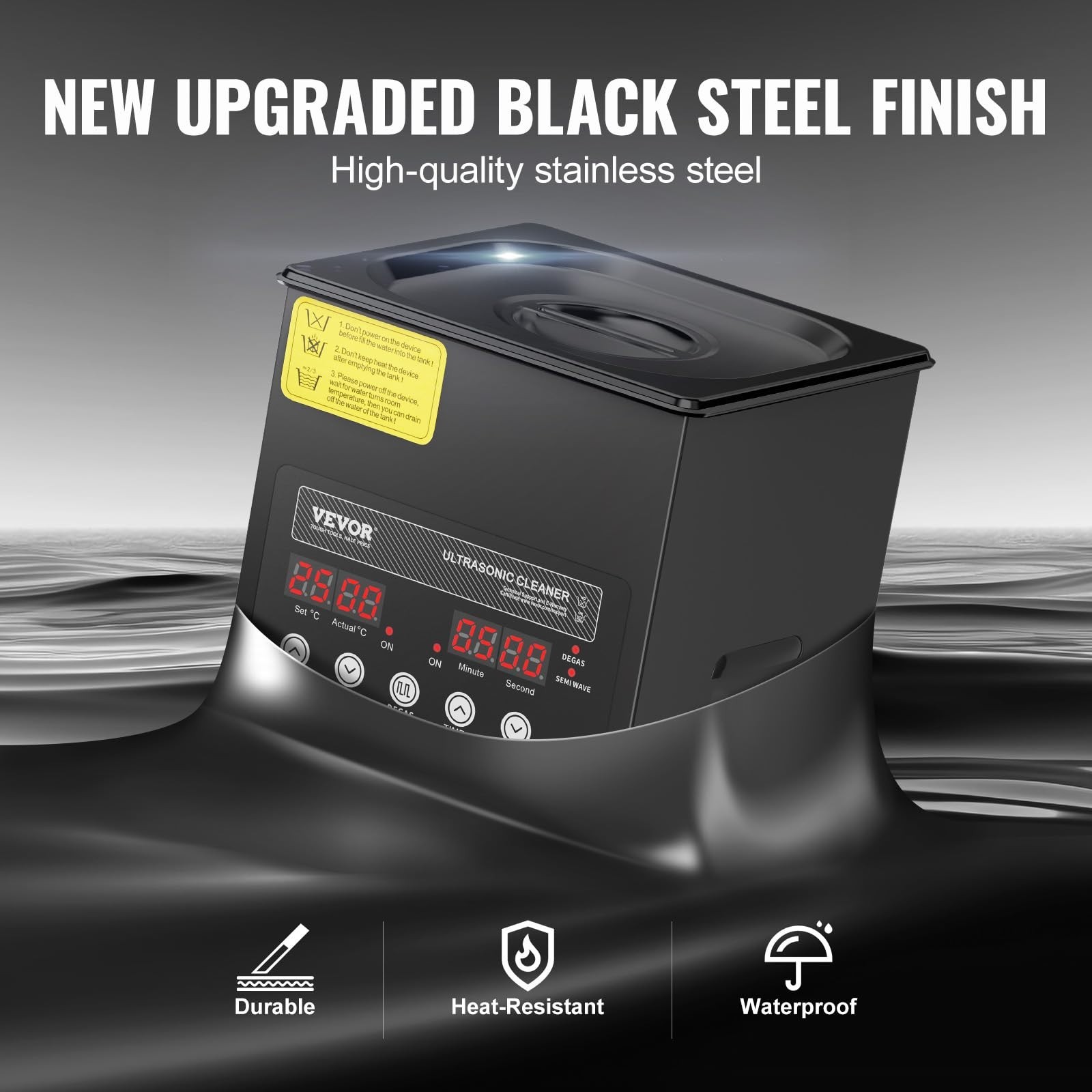 2L Ultrasonic Cleaner 60W Digital Machine with Heater & Timer for Jewelry, Glass