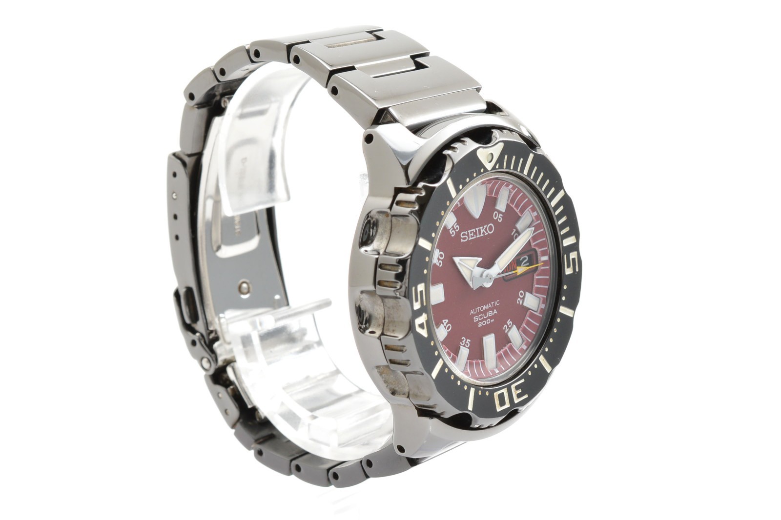 [EXC+5] SEIKO Night Monster 7S26-03G0 Diver 200m AT 21J Red Dial Men’s Watch JP