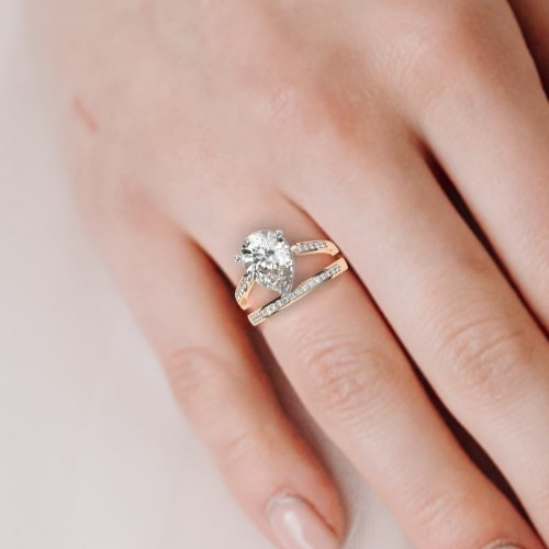 5.50 Ct Pear Moissanite Ring 925 Sterling Silver CZ Halo Engagement Bridal