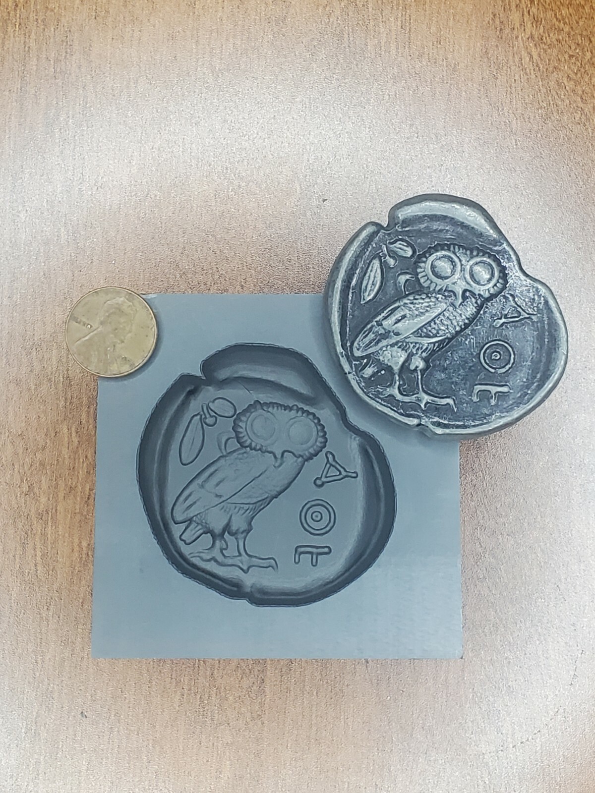 Owl 3D Graphite Ingot Mold Gold Silver Copper Tin Melting Casting