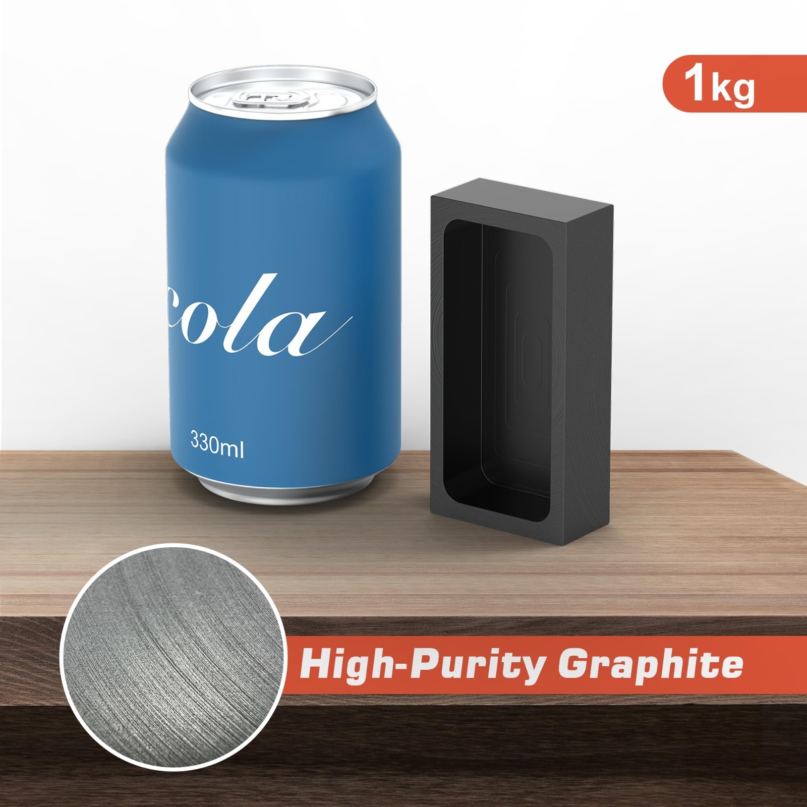 4 Piece Graphite Mold for Gold & Silver Casting | Heat Resistant | 1kg Capacity