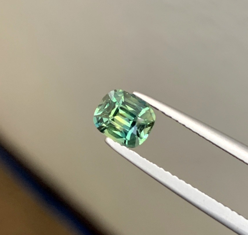 1.16ct Party Color Teal Sapphire CUS 7x6mm Blue Green Unheated 100% Genuine Nat