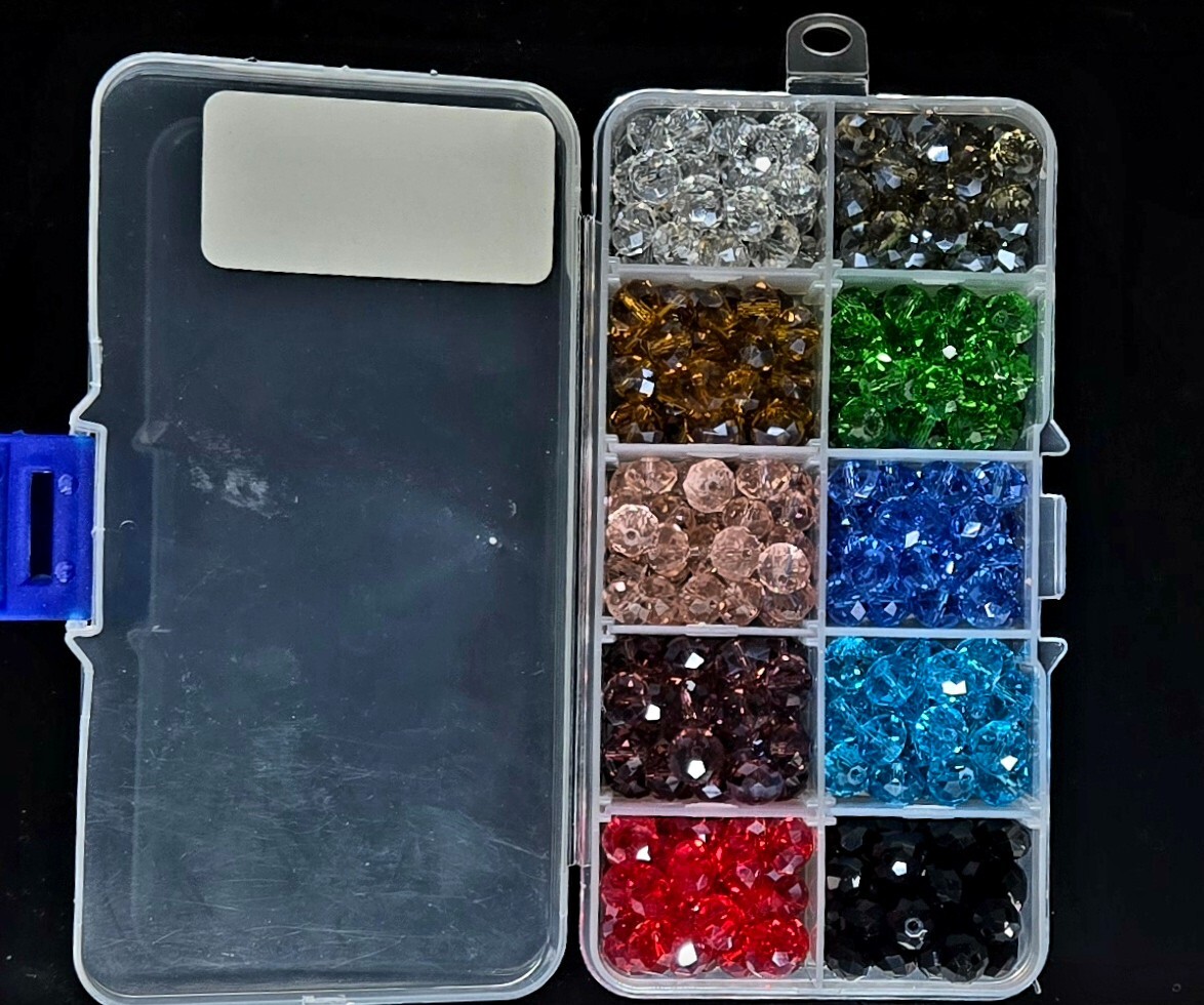 Crystal Beads 8mm Faceted Roundel Glass Beads for Jewelry Making 300 pcs
