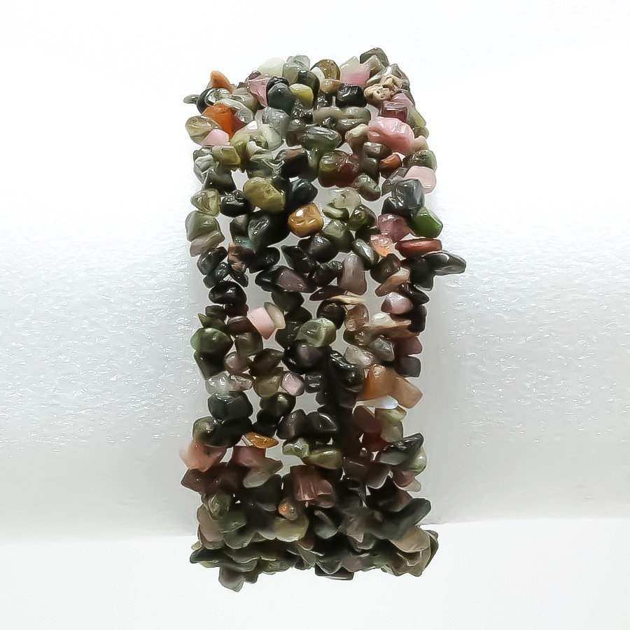 Choose Any Gemstone Multi Strand Chip Stretchable Bracelet Crystal Jewelry Gift