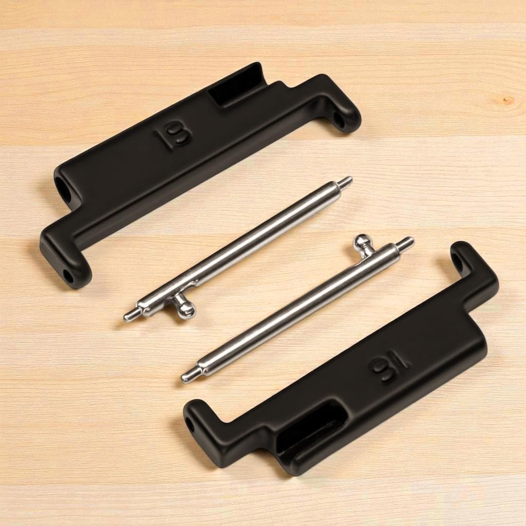 Watch Band Adapter 18mm to 20mm 22mm Accessories Smartwatch 1 Pair Black Conn…