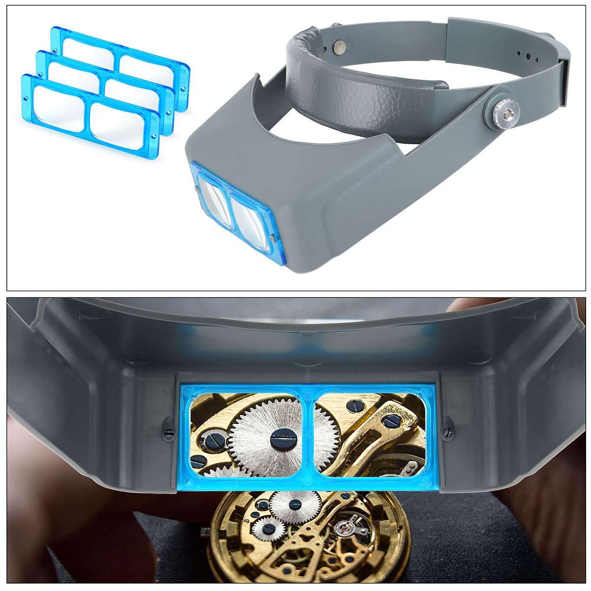 1.5X 2X 2.5X 3.5X 4Lens Optivisor Headband Magnifier Head Magnifying Visor Glass