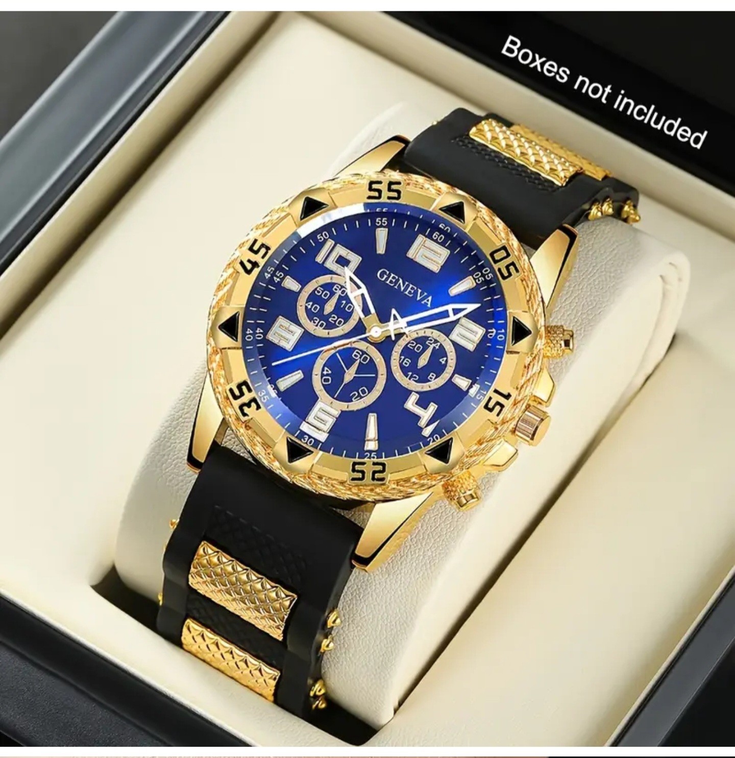 Watch Gold Blue And Black Colours