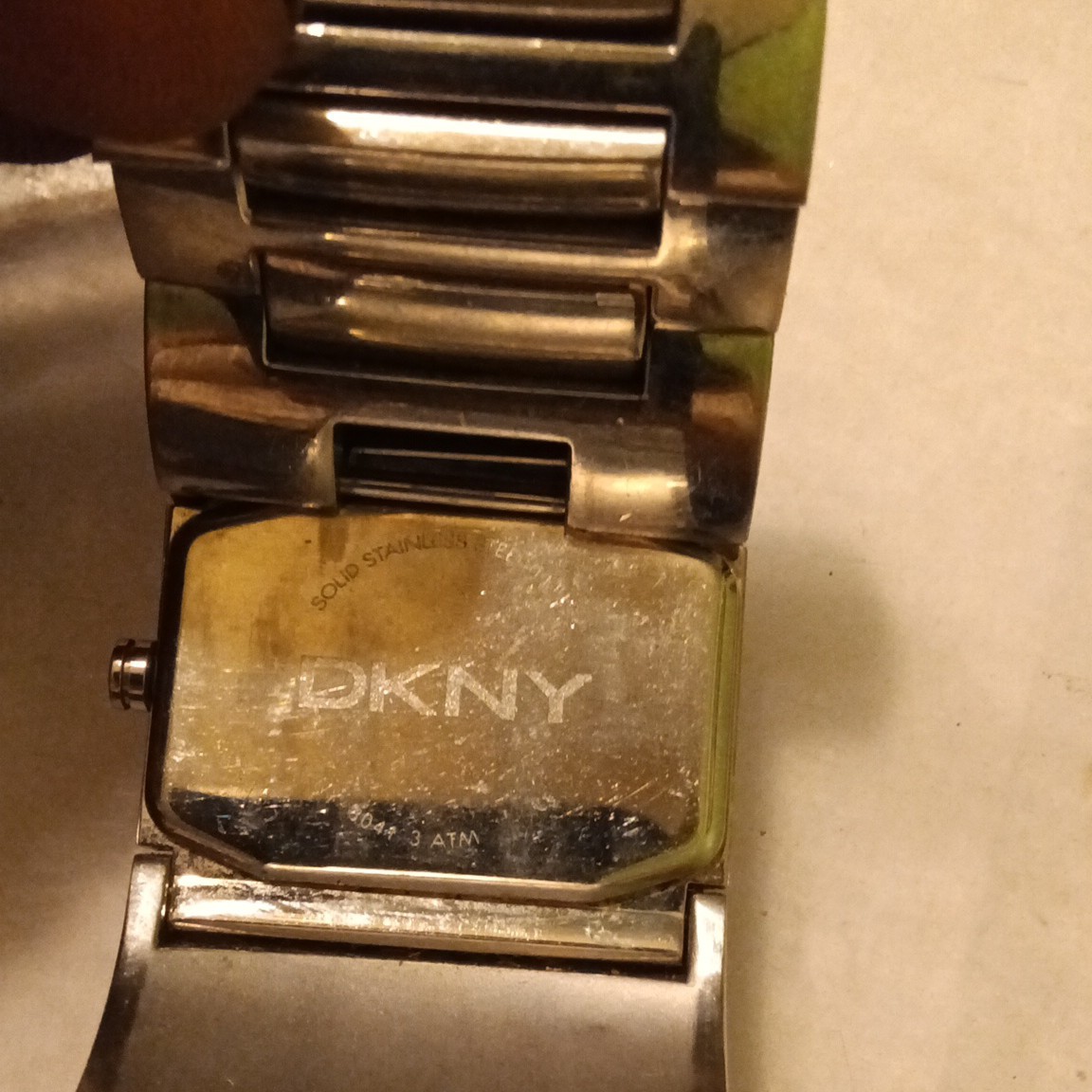 DKNY Women’s Quartz Analog Rectangle Watch Silver Stainless Bracelet 30m