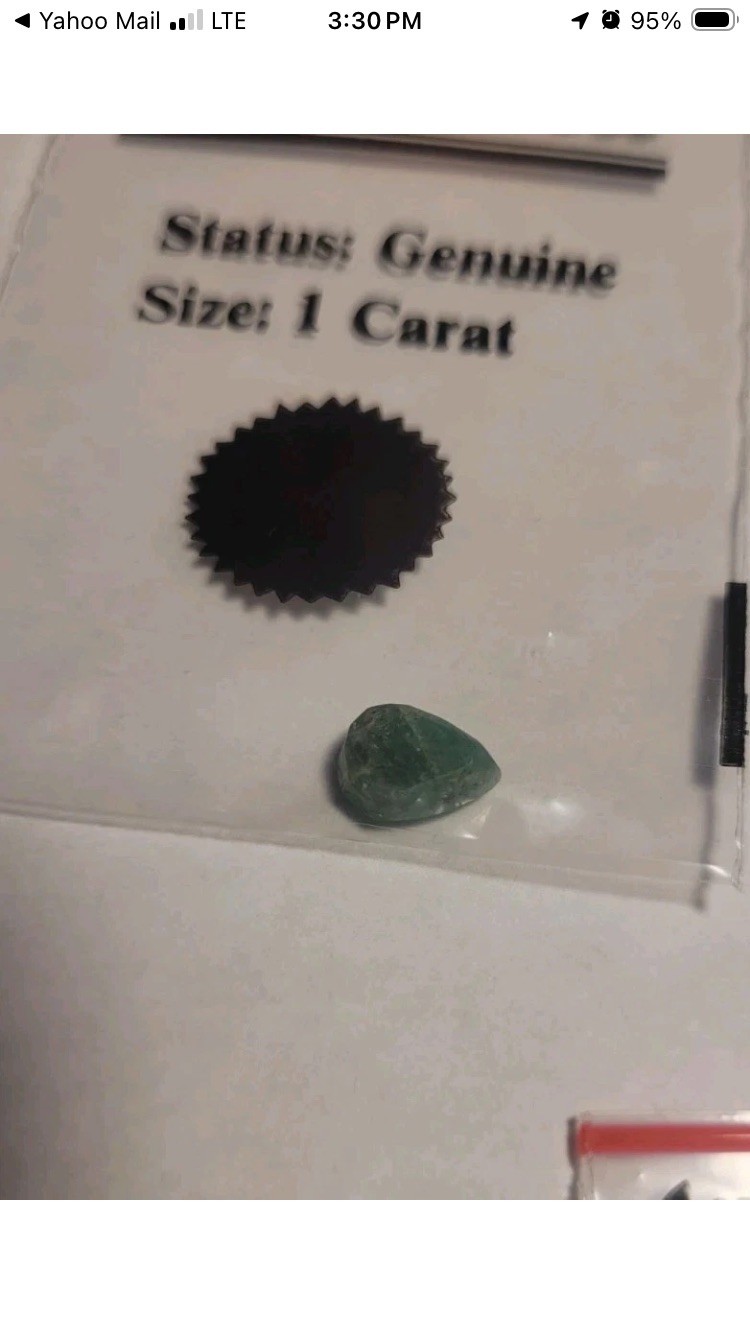 VTG 1 Carat Emeralds (7 Pieces) 1984 Publicity Sweepstakes L.G.P Gem Ltd.