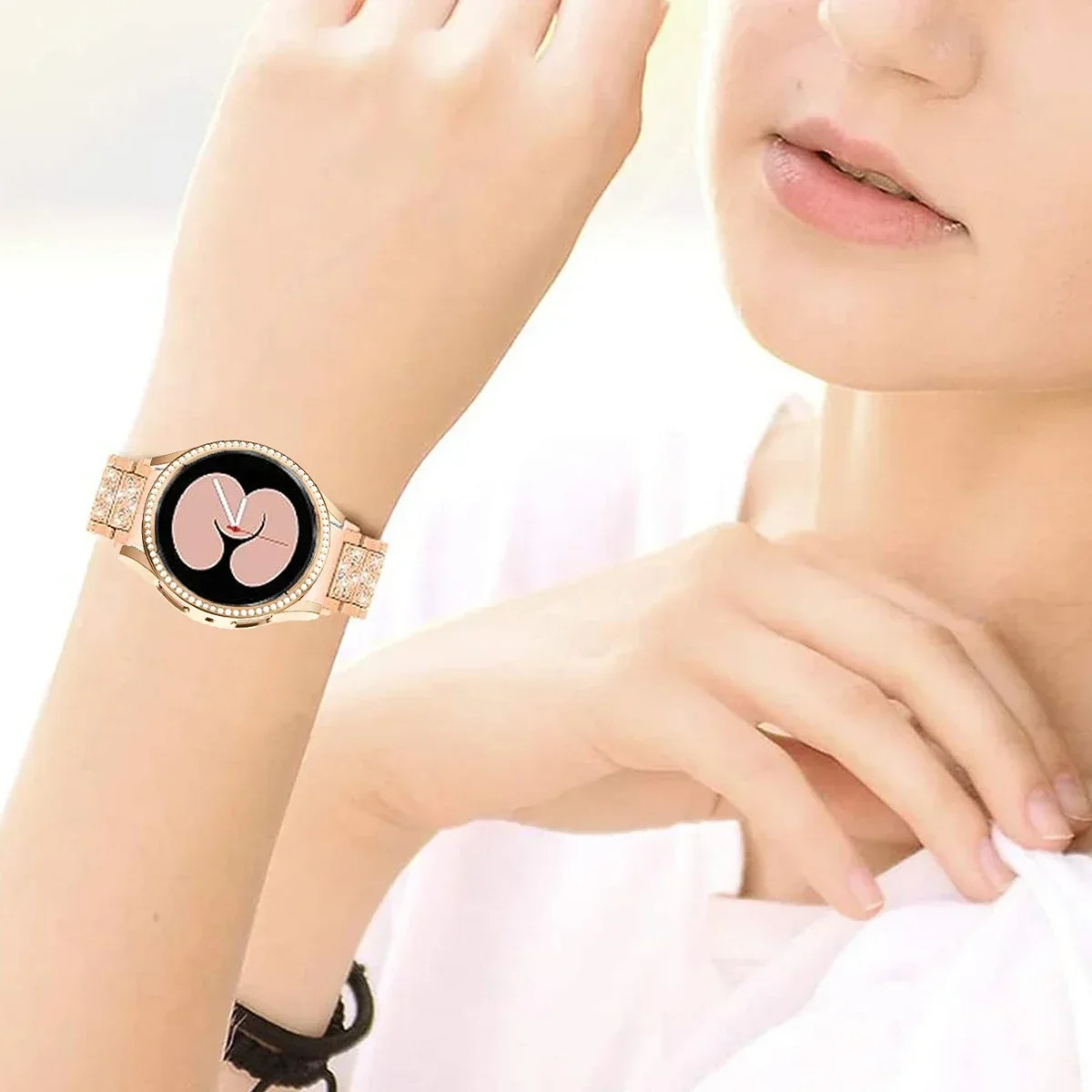 Diamond Strap +Case for Samsung Galaxy Watch 4 5 6 7 40mm 44mm Band Cover Bumper
