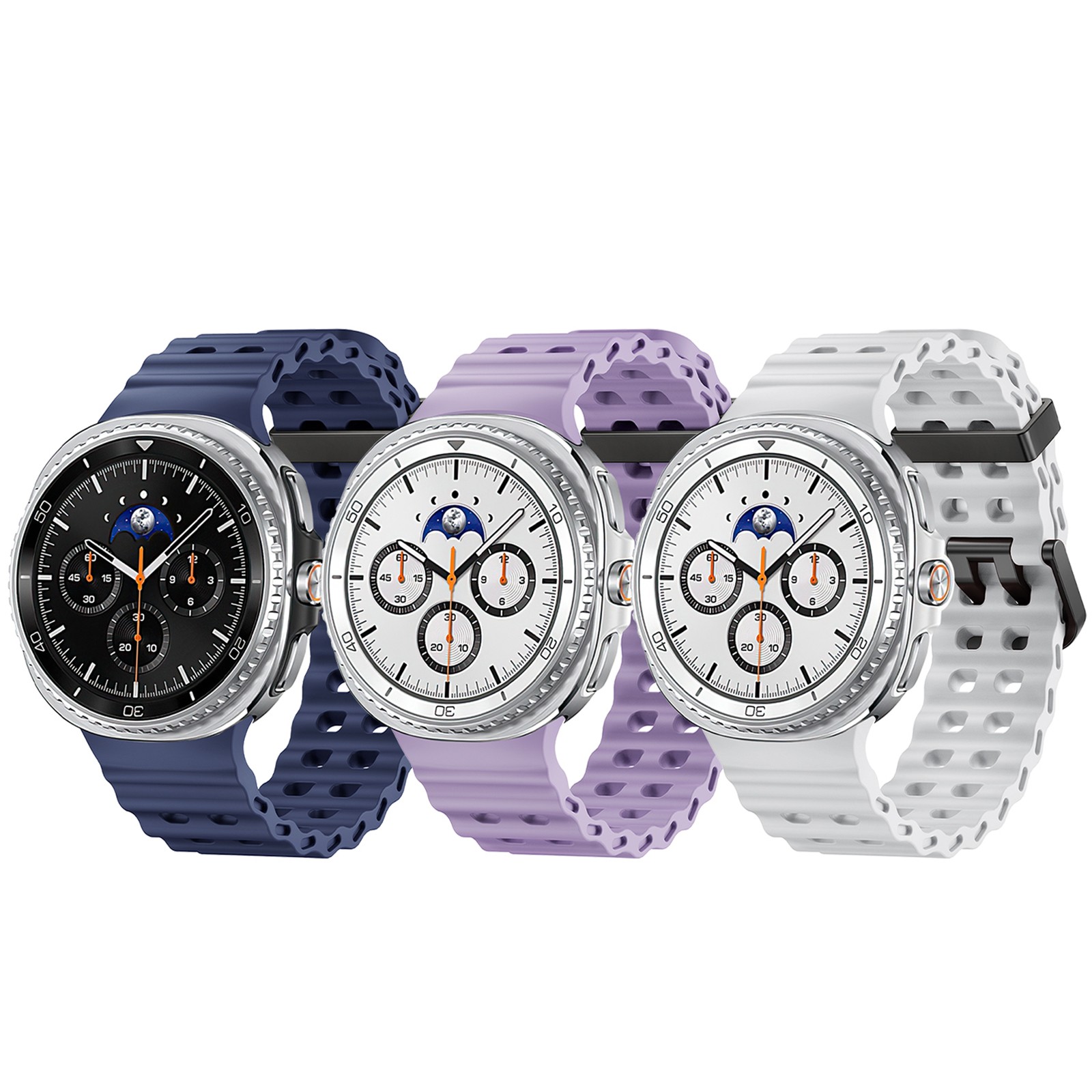 For Samsung Galaxy Watch 8 Classic 46mm/8 40/44mm Silicone Strap Breathable Band