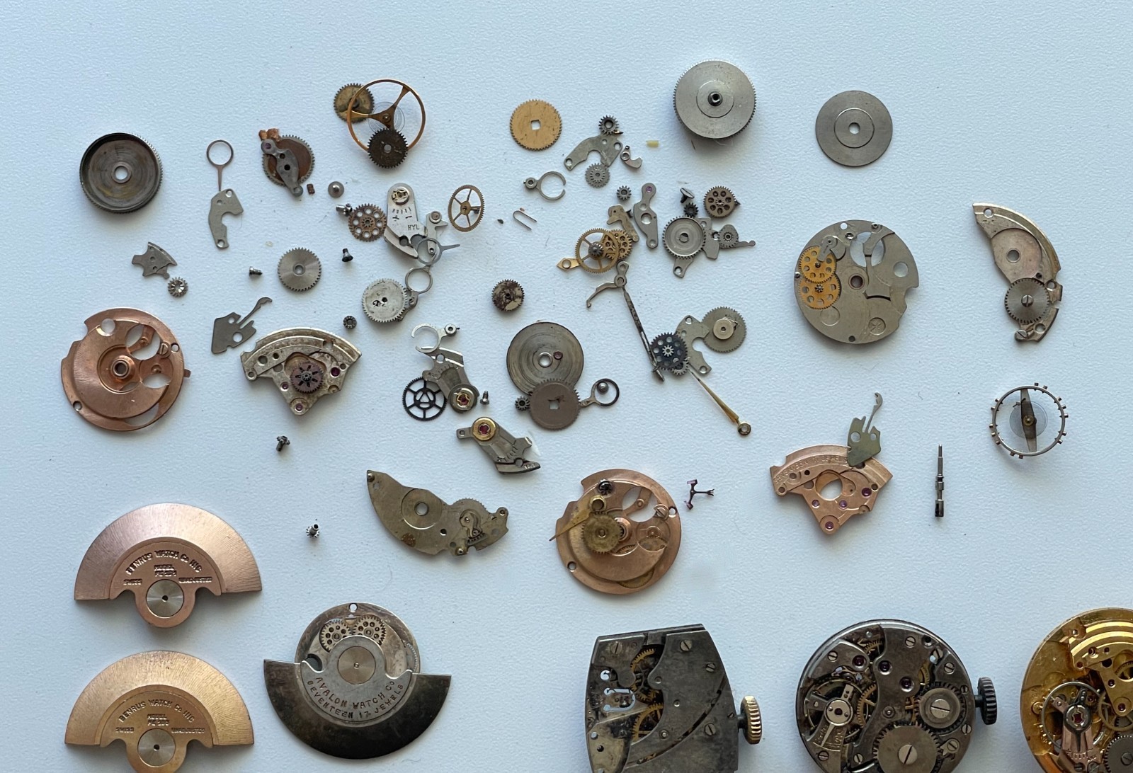 Vintage Benrus Jules Jurgensen Watch Movement ETA 2452 39 Jewels Parts Lot