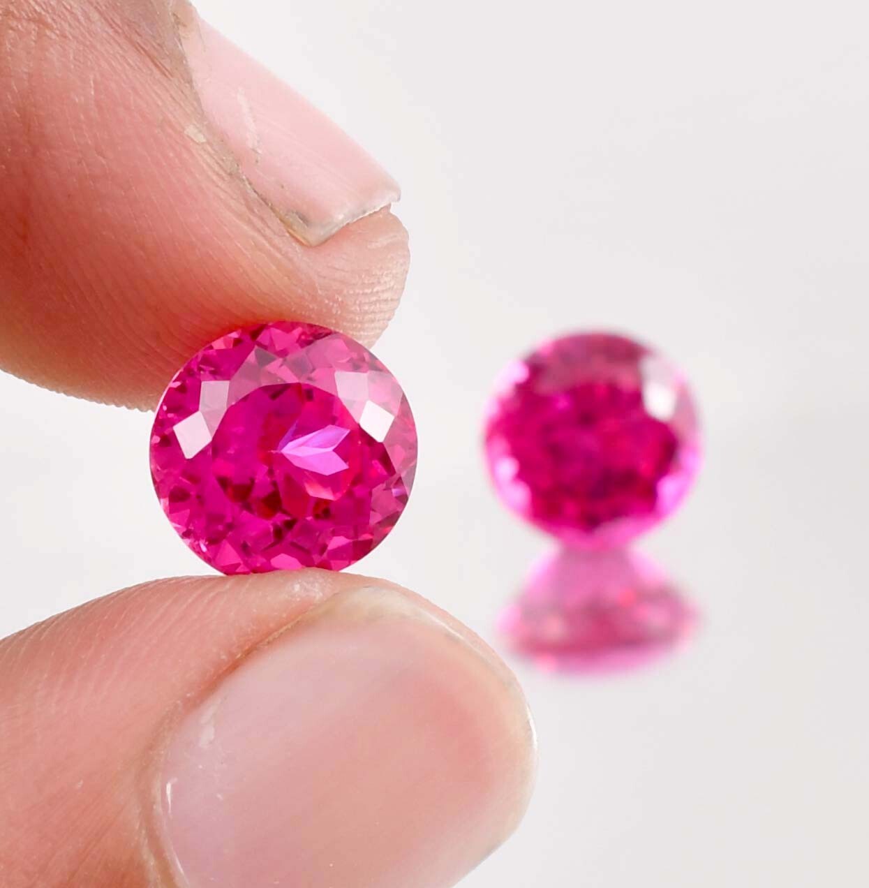 1Pair Flawless Natural Ceylon Pink Sapphire GIT Certified Gem All Size Available