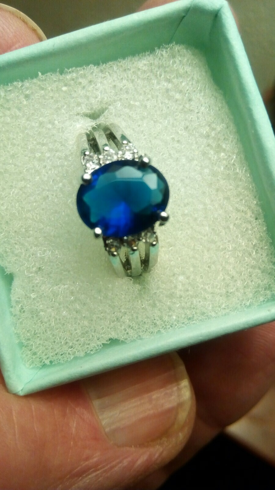 Ladies Silver Jewel Ring