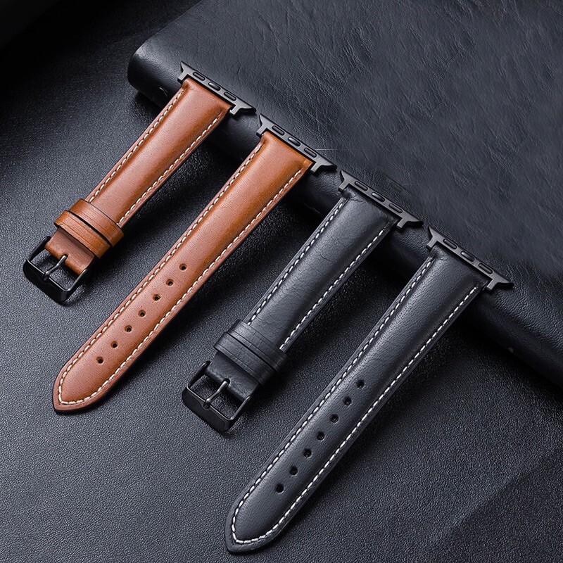 For Apple Watch Band Premium Leather iWatch Strap 38 40 42 44mm Series 6/5/4/3/2