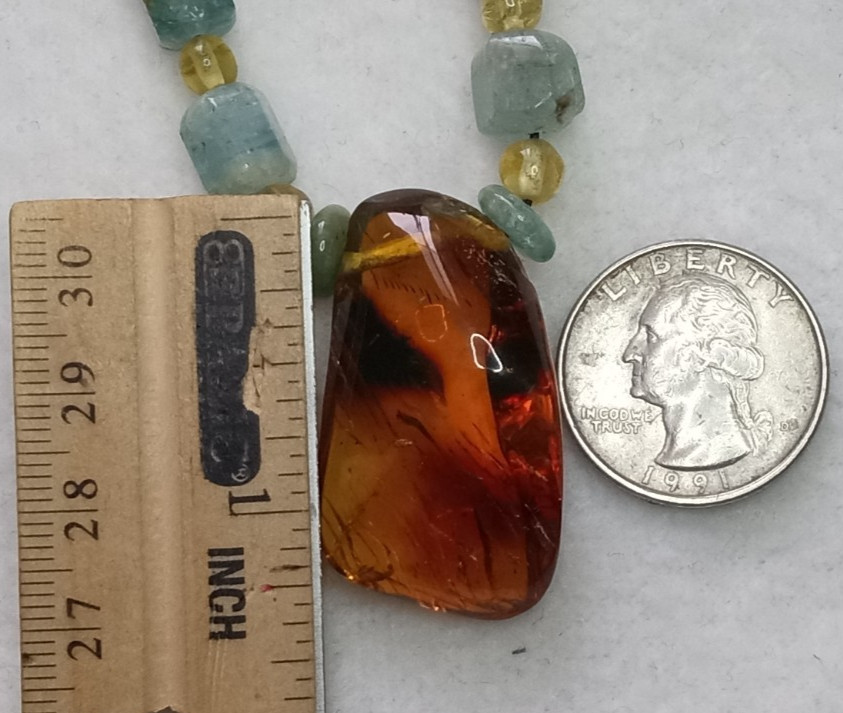 Amber Natural 25 million years old from Mexico adjustable hand braided.