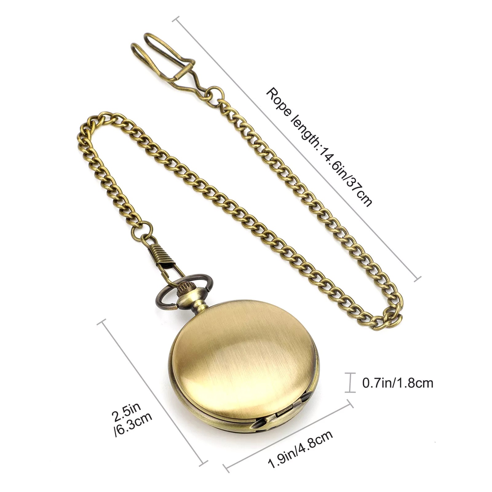 Portable Zinc Alloy Mechanical Vintage Pocket Watch Ideal Gift Men Christmas