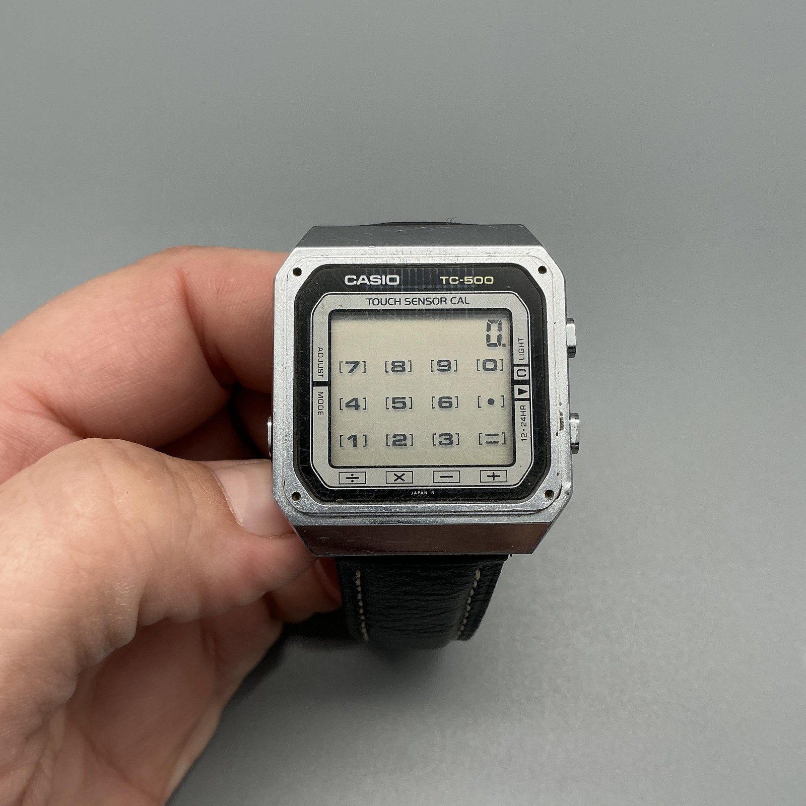 Vintage Casio 119 TC-500 Mens Watch 34mm LCD Touch Non Working for Parts