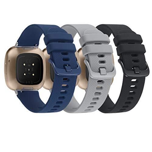 3 Pack Replacement Band for Fitbit Versa 3 Fitbit Sense Bracelet Watch Strap [L]